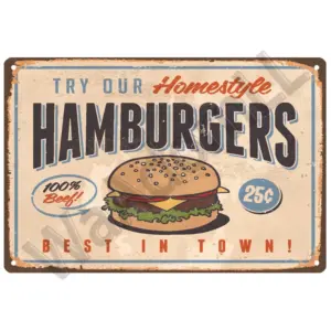 Retro Diner Tin Sign 20 x 30 cm Decor 47 S76089705d16a48009f4f32db72f027f48 2