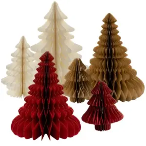 Honeycomb Paper Christmas Tree Set - 2 Pack 13 S763781d84213475983c22ad8d8acb8e4J