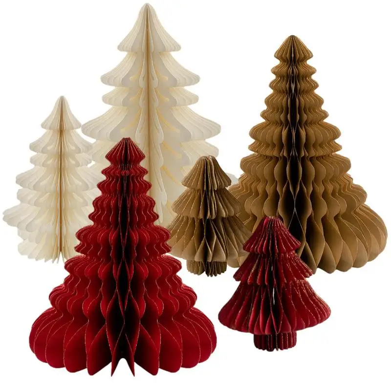 Honeycomb Paper Christmas Tree Set - 2 Pack 5 Honeycomb Paper Christmas Tree Set - 2 Pack - Image 5