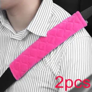 Plush Car Seat Belt Cover Black Pink 17 S7671ab5a51b84d9f9efe7d07a7cbb1a2W