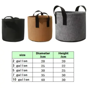 Breathable Non-Woven Grow Bags for Plants 11 S767a5852edcd41dfafa626d5a6f706a3R