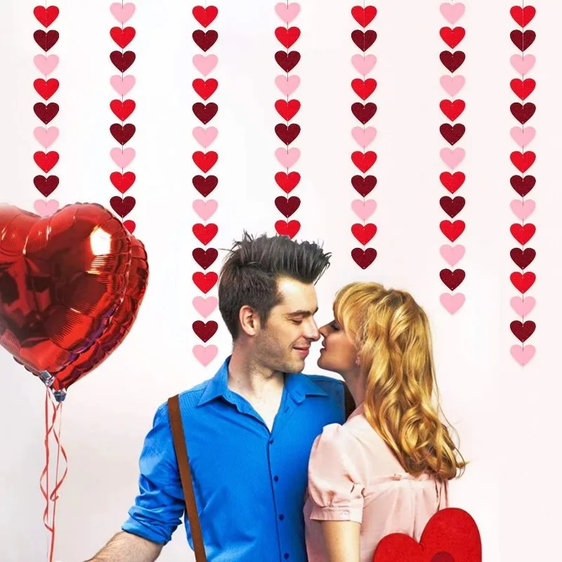 Valentine’s Heart Banner Garland for Celebrations 6 Valentine’s Heart Banner Garland for Celebrations - Image 6