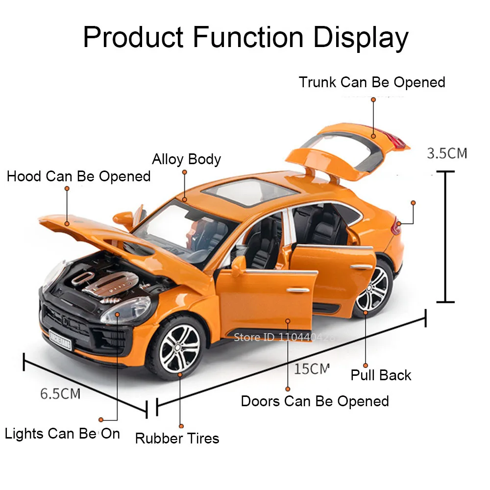 1:32 Scale Porsche Macan Diecast Model 2 1:32 Scale Porsche Macan Diecast Model - Image 2