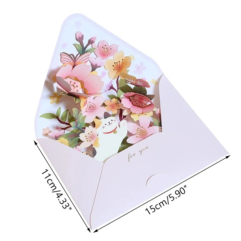 3D Floral Pop-Up Greeting Card 11.5x15cm 2 3D Floral Pop-Up Greeting Card 11.5x15cm - Image 2