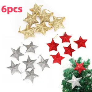 Decorative Star Ornaments Set of Six