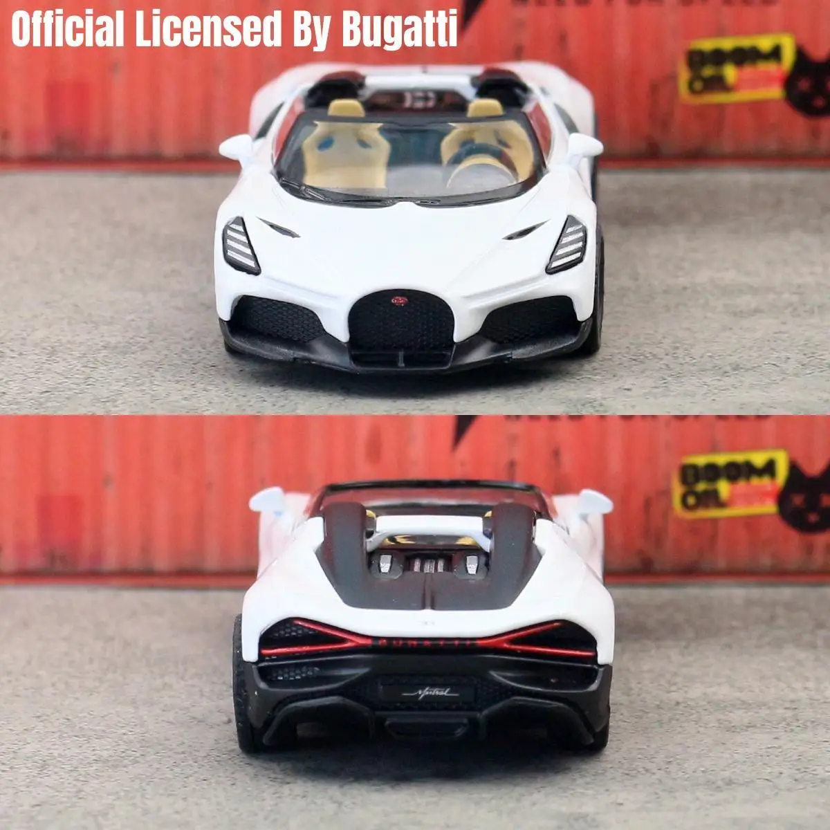 White Diecast Bugatti Mistral Convertible Model 5 White Diecast Bugatti Mistral Convertible Model - Image 5
