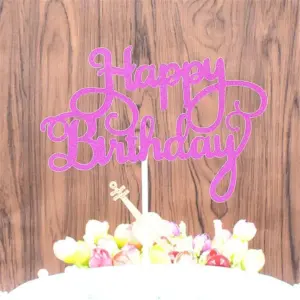 Vibrant Birthday Cake Topper Set in Blue, Gold 11 S787a8bbf543c49c4b380485529f05b98a