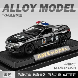 1:36 BMW M8 Police Car Diecast Model 17 S78b22bb523ff45bfa374a7f43728f13ea