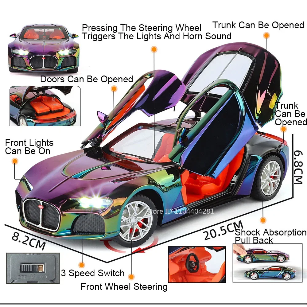 1:24 Alloy Diecast Sports Car Model 3 1:24 Alloy Diecast Sports Car Model - Image 3