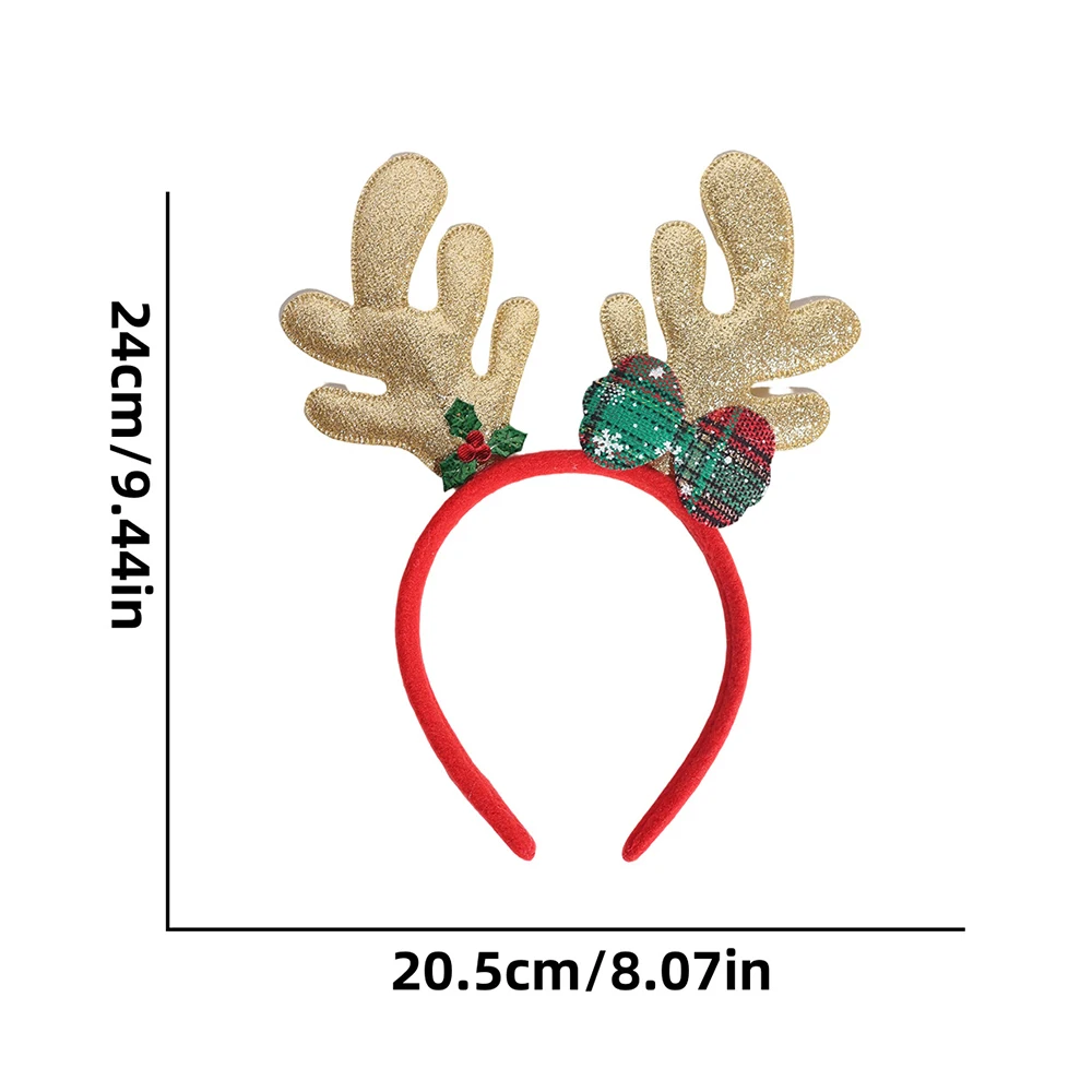 Festive Christmas Headband with Plush Bow 5 Festive Christmas Headband with Plush Bow - Image 5