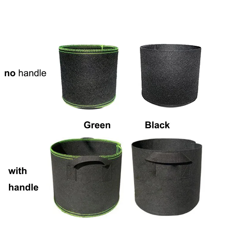 Black Minimalist Plant Grow Bags with Handles 2 Black Minimalist Plant Grow Bags with Handles - Image 2