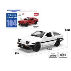 Toyota AE86 1:37 Diecast Model Car in White 9 S7a09457307ce4058b9668f5458b74d79S