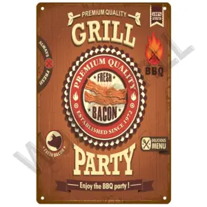 BBQ Zone Vintage Metal Tin Sign 20x30 cm 48 S7a2244e4bd1b49df98e1af2f245c37d1F