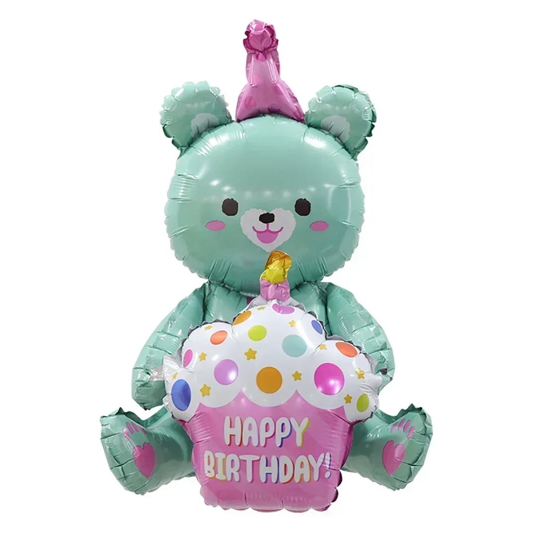 Pink Cartoon Bear Foil Balloon 80x57cm 5 Pink Cartoon Bear Foil Balloon 80x57cm - Image 5