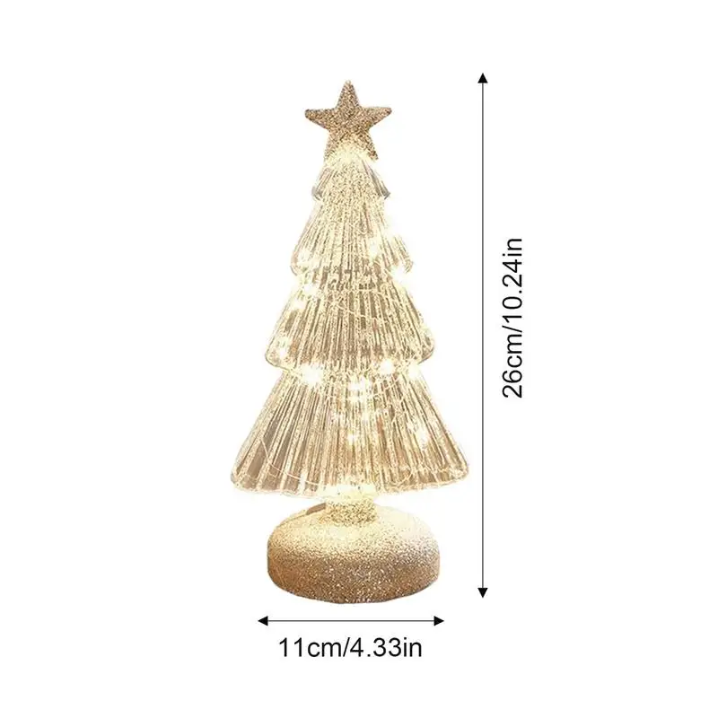 Lighted Glass Christmas Tree Decor Set 6 Lighted Glass Christmas Tree Decor Set - Image 6