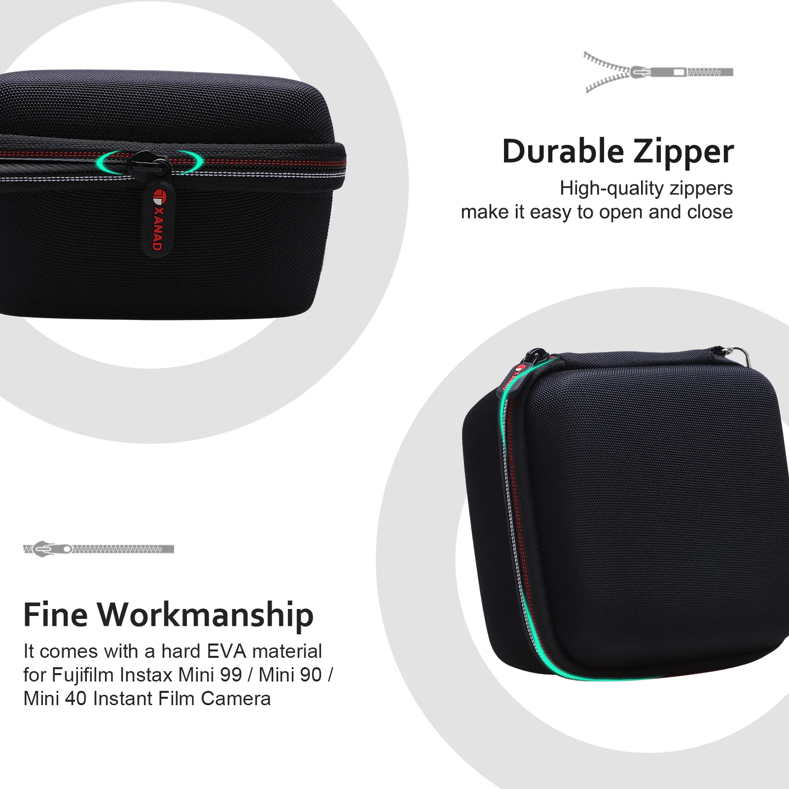 Black Hard Case for Fuji Instax Mini Cameras 2 Black Hard Case for Fuji Instax Mini Cameras - Image 2