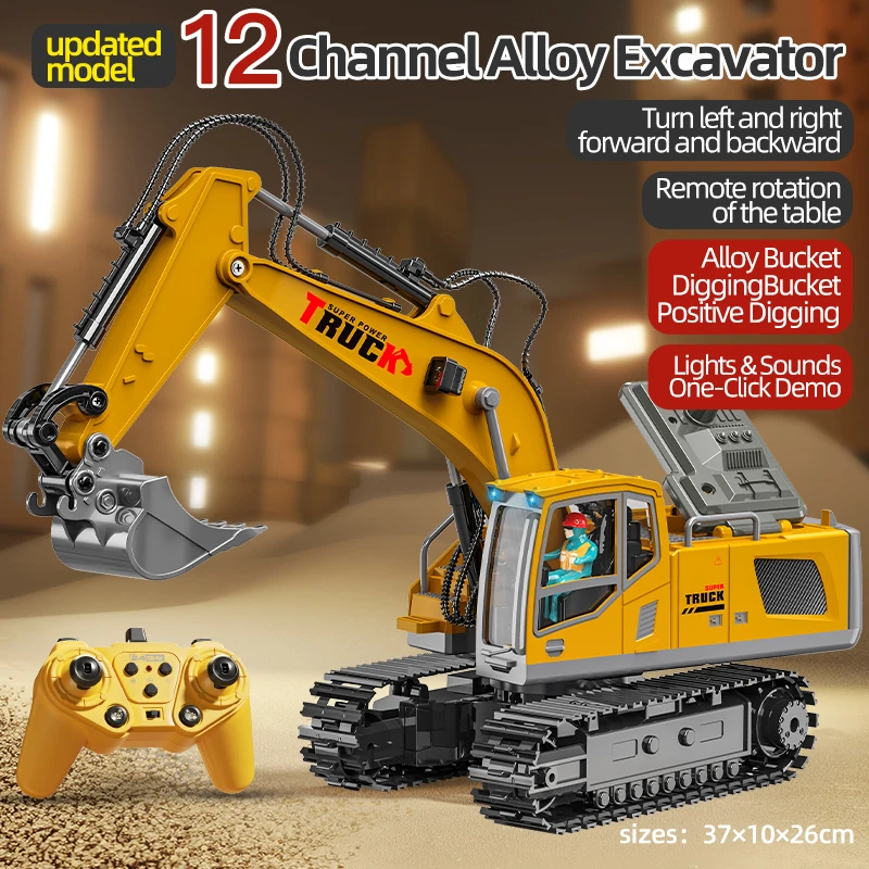 Alloy Remote Control Excavator Toy Car 14 Alloy Remote Control Excavator Toy Car - Image 14