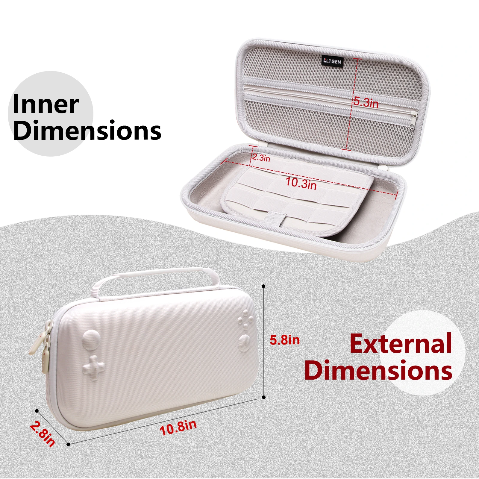 White EVA Case for Logitech G Cloud Console 6 White EVA Case for Logitech G Cloud Console - Image 6