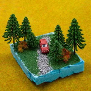 Handcrafted Miniature Pine Tree Set for Dioramas