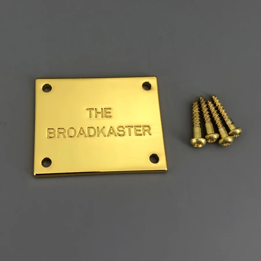 Gold Gretsch Broadkaster Headstock Plate 2 Gold Gretsch Broadkaster Headstock Plate - Image 2