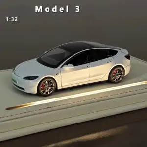 White 1:32 Scale Diecast Tesla Model 3 12 S7dea665dea6c43ddaafc48f5ae20a7d6S
