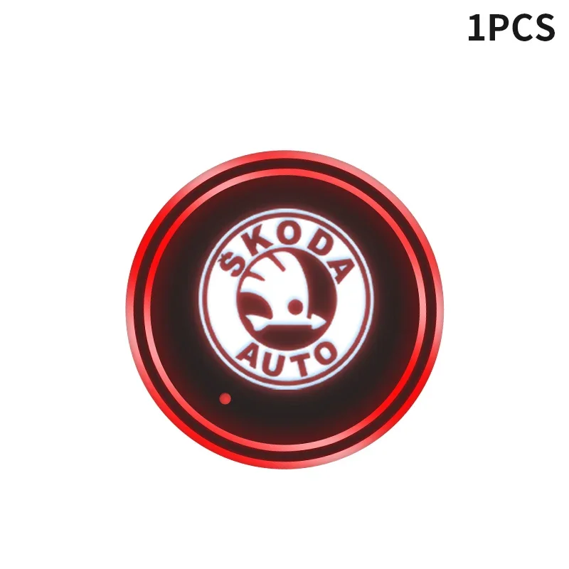 Colorful RGB LED Car Cup Holder Pad for Skoda 7 Colorful RGB LED Car Cup Holder Pad for Skoda - Image 7