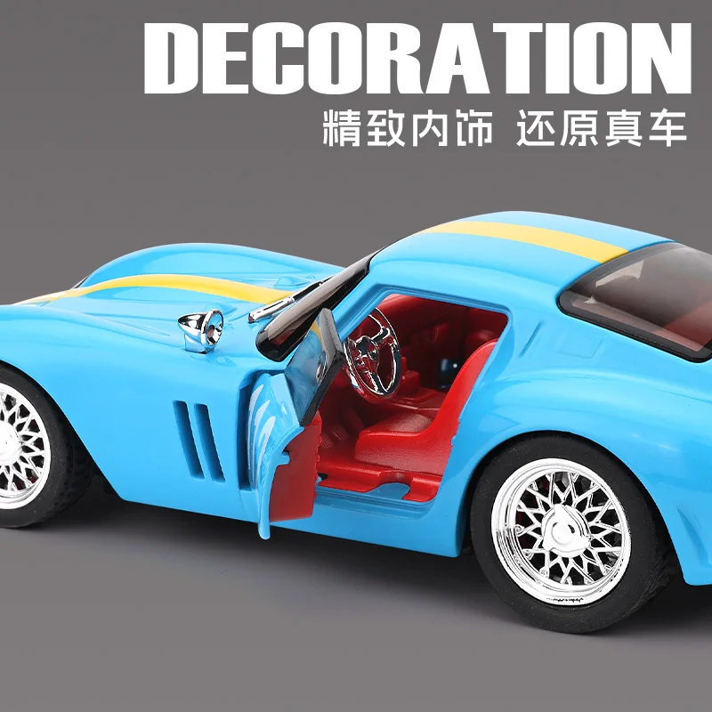 Vibrant Blue Ferrari 250 GTO Diecast Model 4 Vibrant Blue Ferrari 250 GTO Diecast Model - Image 4