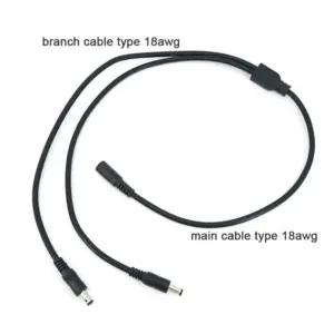 70cm Black DC Power Splitter Cable for CCTV 9 S7f098b513cbc474ea12a2f5d68787181P
