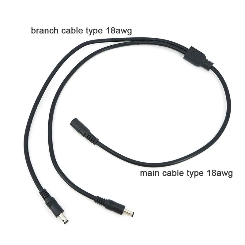 70cm Black DC Power Splitter Cable for CCTV 3 70cm Black DC Power Splitter Cable for CCTV - Image 3
