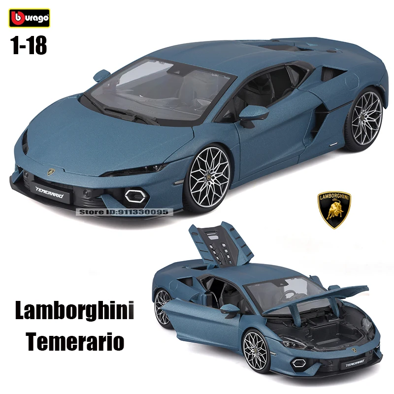 Blue Lamborghini Temerario 1:18 Diecast Model 7 Blue Lamborghini Temerario 1:18 Diecast Model - Image 7