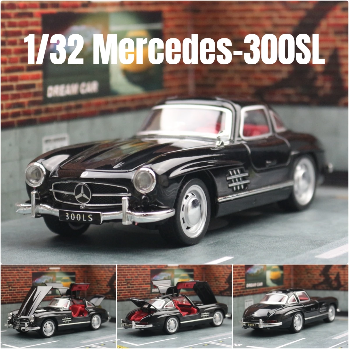 Mercedes-Benz 300SL 1:32 Diecast Model in White 8 Mercedes-Benz 300SL 1:32 Diecast Model in White - Image 8