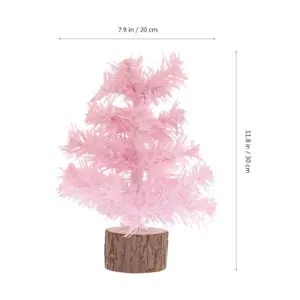 Pink Flocked Mini Christmas Tree Ornament 11 S7f44e467df0040c8969925dd92e8671aw