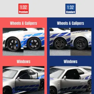 Nissan Skyline GTR R34 1:32 Scale Diecast Model 13 S801612aa0b31484c8cec66781d59a5edA