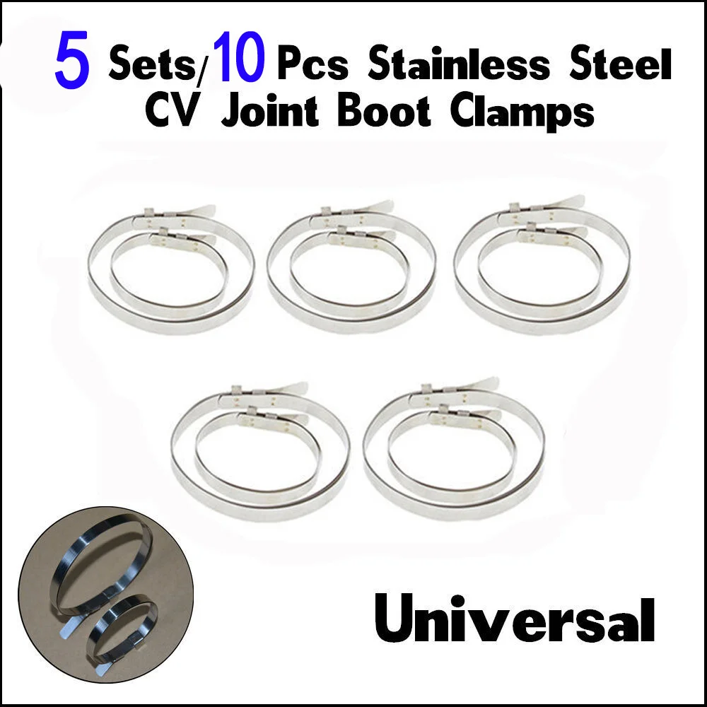 Stainless Steel CV Boot Clamp Set 10pcs 2 Stainless Steel CV Boot Clamp Set 10pcs - Image 2