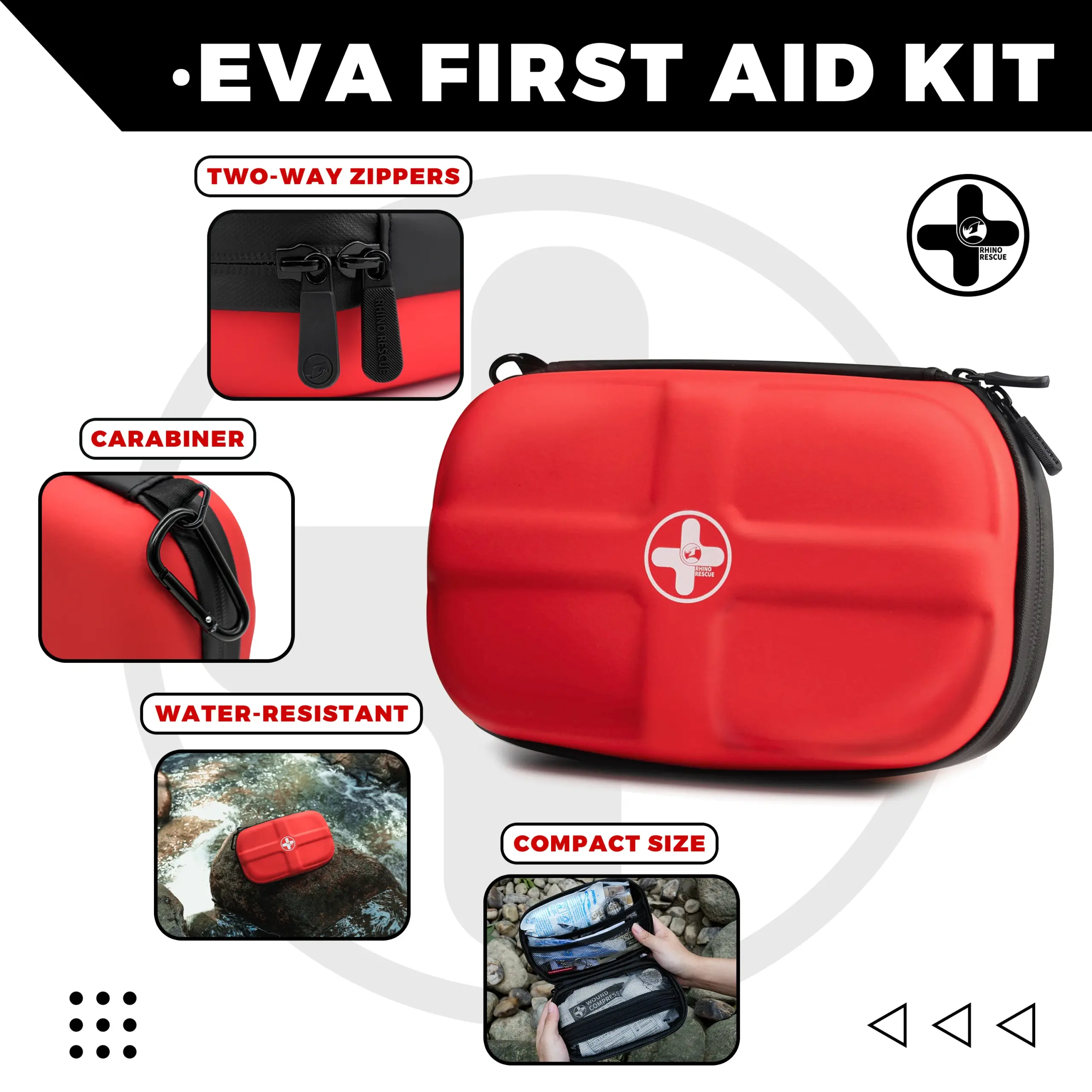 Waterproof Portable First Aid Kit in Red 4 Waterproof Portable First Aid Kit in Red - Image 4