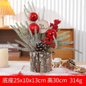 Mini 30cm Flocked Pine Christmas Tree for Home 16 S81618669e4fa4f91a9eb0dcc5746871a0
