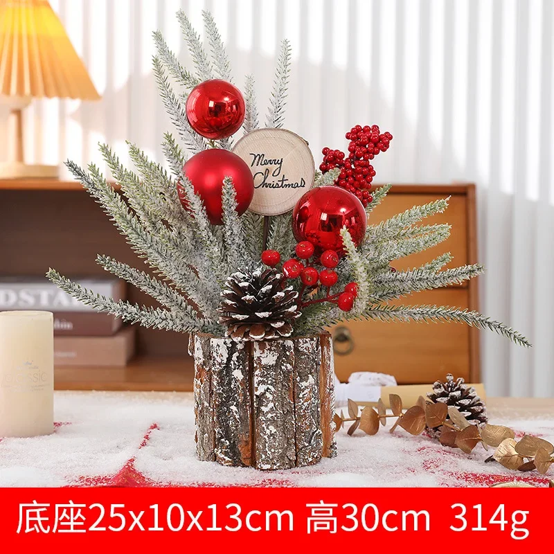 Mini 30cm Flocked Pine Christmas Tree for Home 8 Mini 30cm Flocked Pine Christmas Tree for Home - Image 8