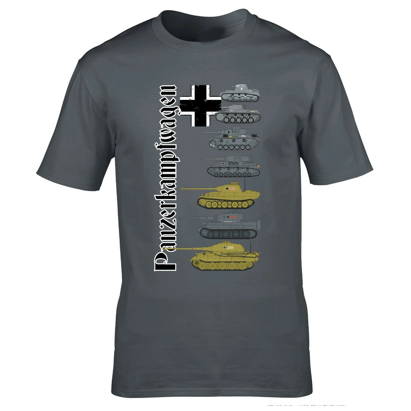 Men’s WW2 German Tank Graphic Oversized T-Shirt 3 Men’s WW2 German Tank Graphic Oversized T-Shirt - Image 3