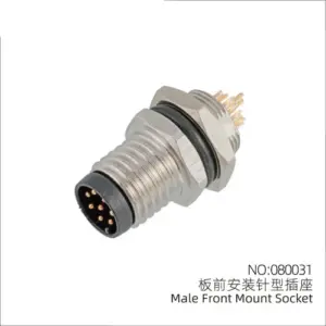 Waterproof M8 Connector with 8 Pins 16 S81dcc51021824ebdbdfb801501bc7b25W
