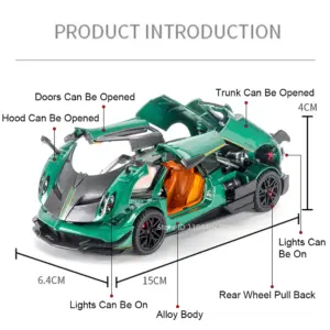 Pagani Huayra BC 1:32 Diecast Model in Green 11 S81f52b7a9acf4efda9e522a3c7f44fc5n
