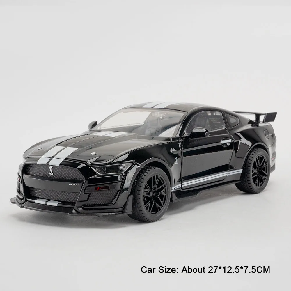 1:18 Shelby GT500 Diecast Model Black with Stripes 10 1:18 Shelby GT500 Diecast Model Black with Stripes - Image 10