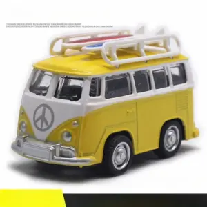 Diecast Alloy Cartoon Travel Bus Model 16 S829305bbb7584d25a9d850bc9ae123277