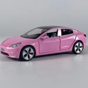 Pink Electric Car Model 1:32 Diecast Collectible 16 S83737ffb64a94046a2839712efa1af55R 2