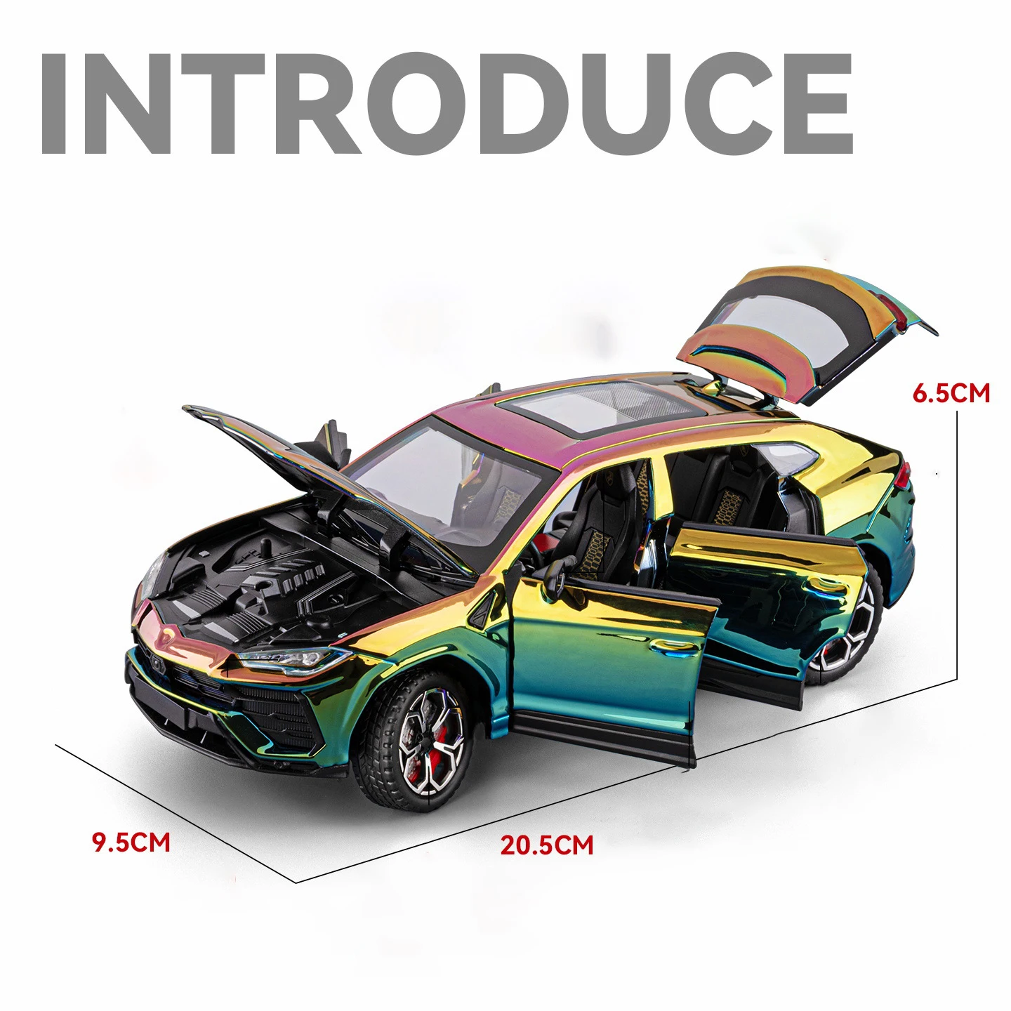 Iridescent Lamborghini Urus Bison 1:24 Scale Model 3 Iridescent Lamborghini Urus Bison 1:24 Scale Model - Image 3