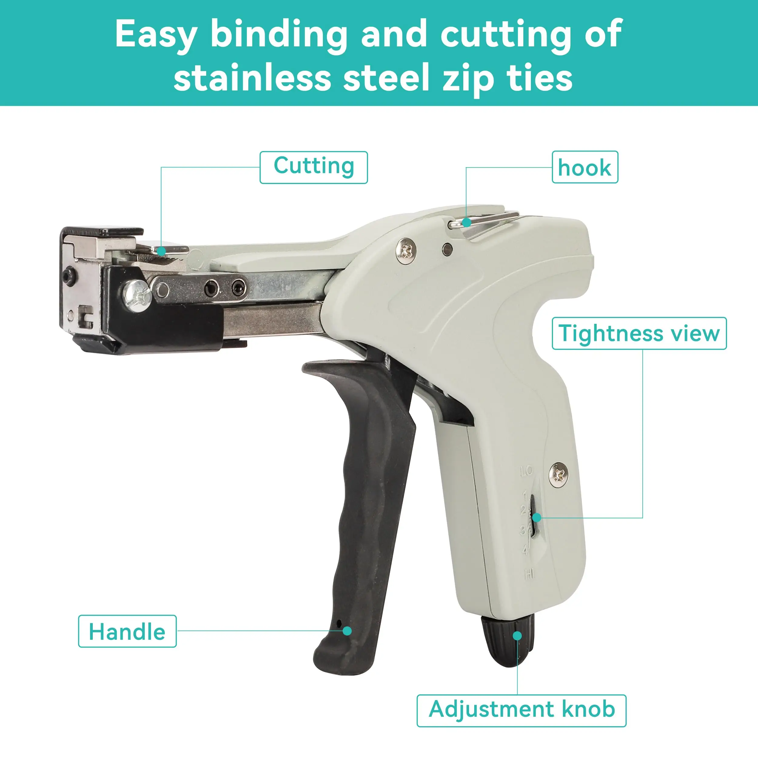 Professional Metal Cable Tie Gun in Green 6 Professional Metal Cable Tie Gun in Green - Image 6