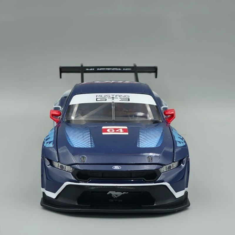 Blue Ford Mustang GT Diecast Model 1:24 Scale 5 Blue Ford Mustang GT Diecast Model 1:24 Scale - Image 5