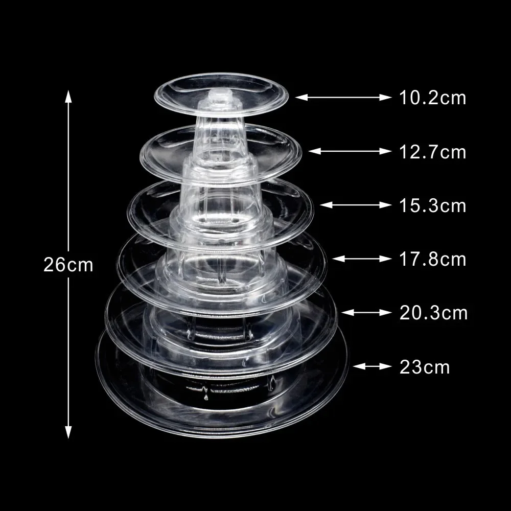 6-Tier Clear Cake Display Stand for Desserts 5 6-Tier Clear Cake Display Stand for Desserts - Image 5