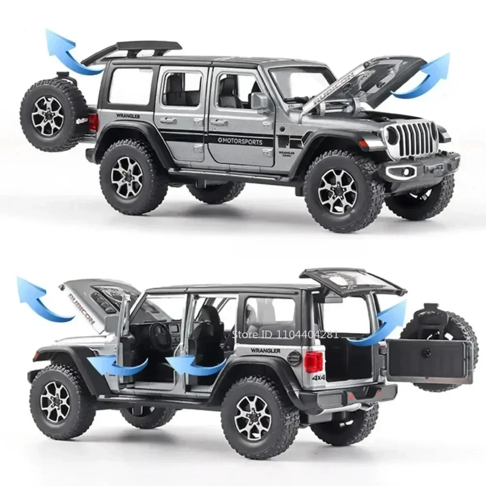 1:22 Scale Diecast Jeep Wrangler Rubicon Model 4 1:22 Scale Diecast Jeep Wrangler Rubicon Model - Image 4