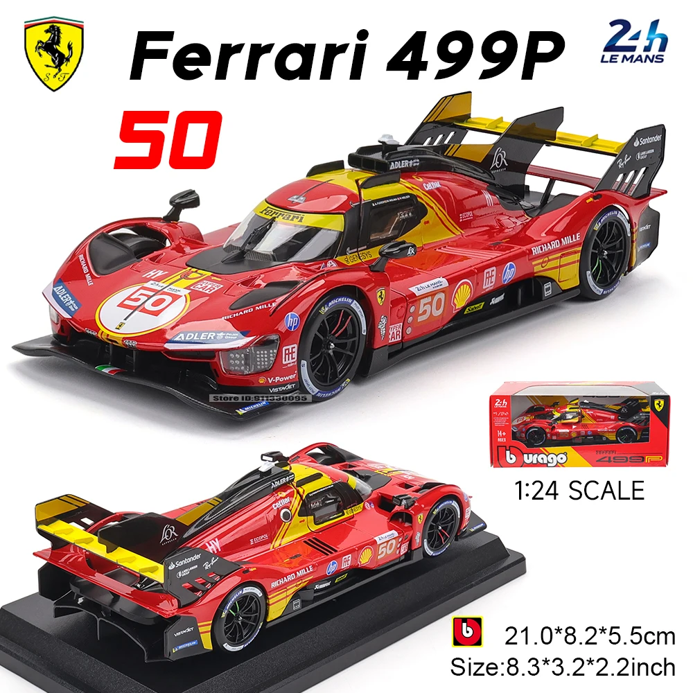 Ferrari 499P 1:24 Diecast Model Racing Car 9 Ferrari 499P 1:24 Diecast Model Racing Car - Image 9