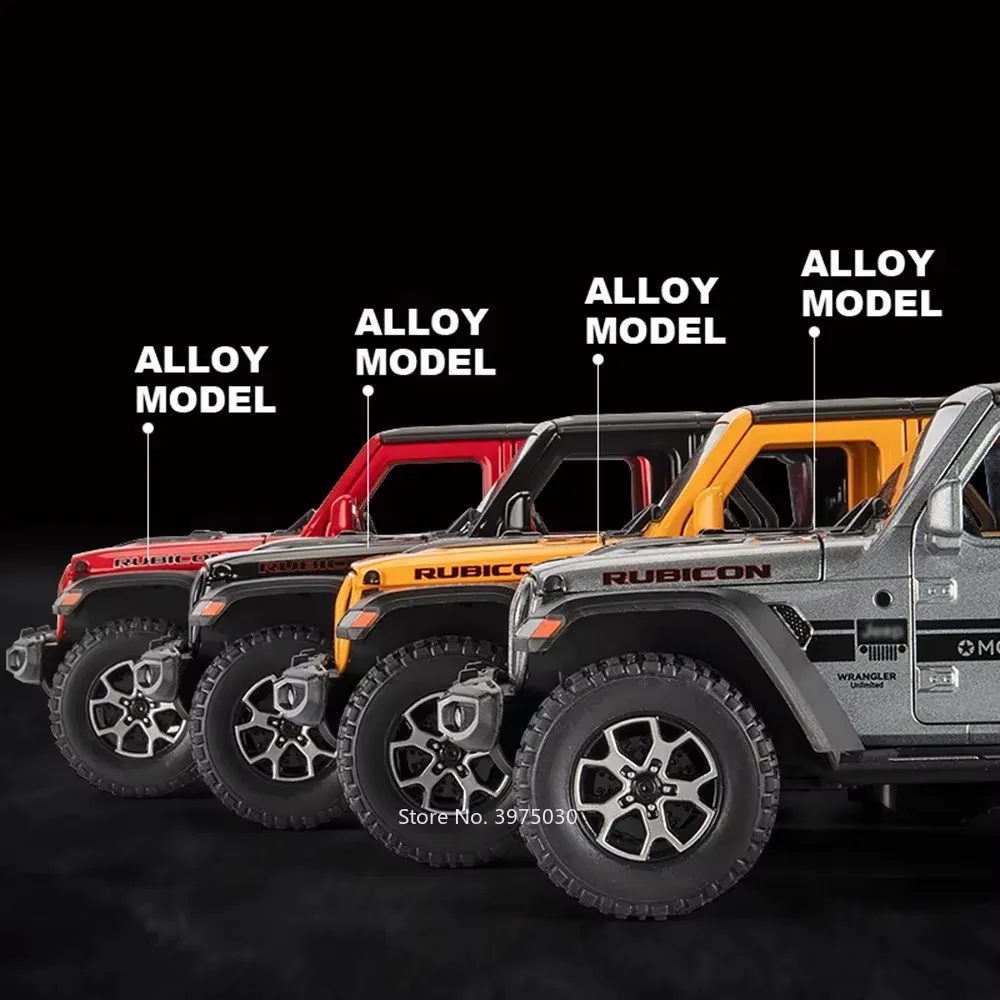1:22 Scale Diecast Jeep Wrangler Rubicon Model 5 1:22 Scale Diecast Jeep Wrangler Rubicon Model - Image 5